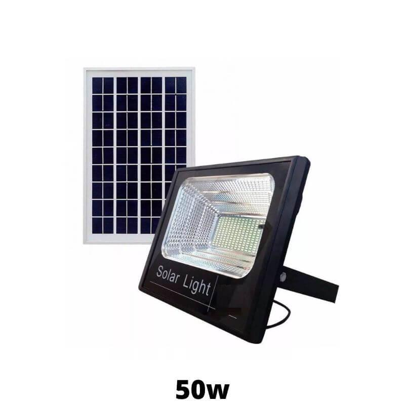 Refletor Solar 50W Branco-frio 6500k com Controle Remoto - Conecta LED