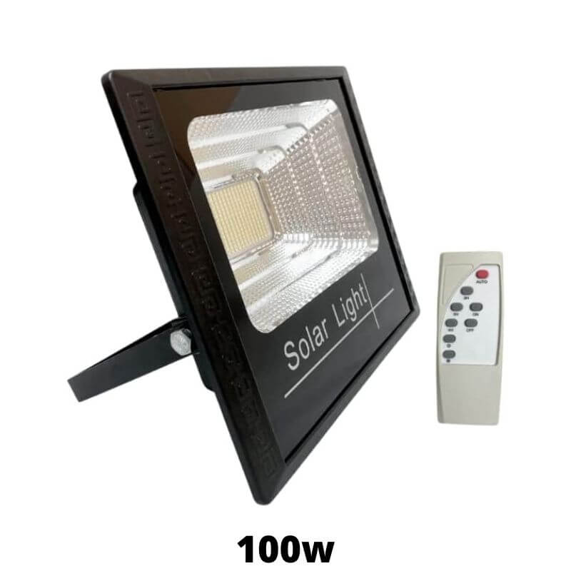 Refletor Solar 100W Branco-frio 6500k com Controle Remoto